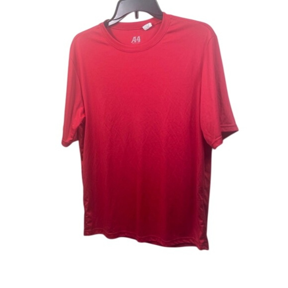A4 Cooling Performance‎ T-Shirt Moisture Wicking Athletic Red Mens